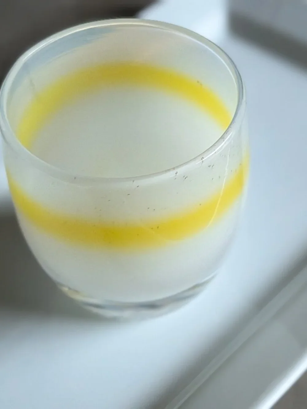 White/Yellow Glassbaby Votive Candle Holder